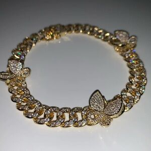 Elegant Gold Butterfly anklet 9inch